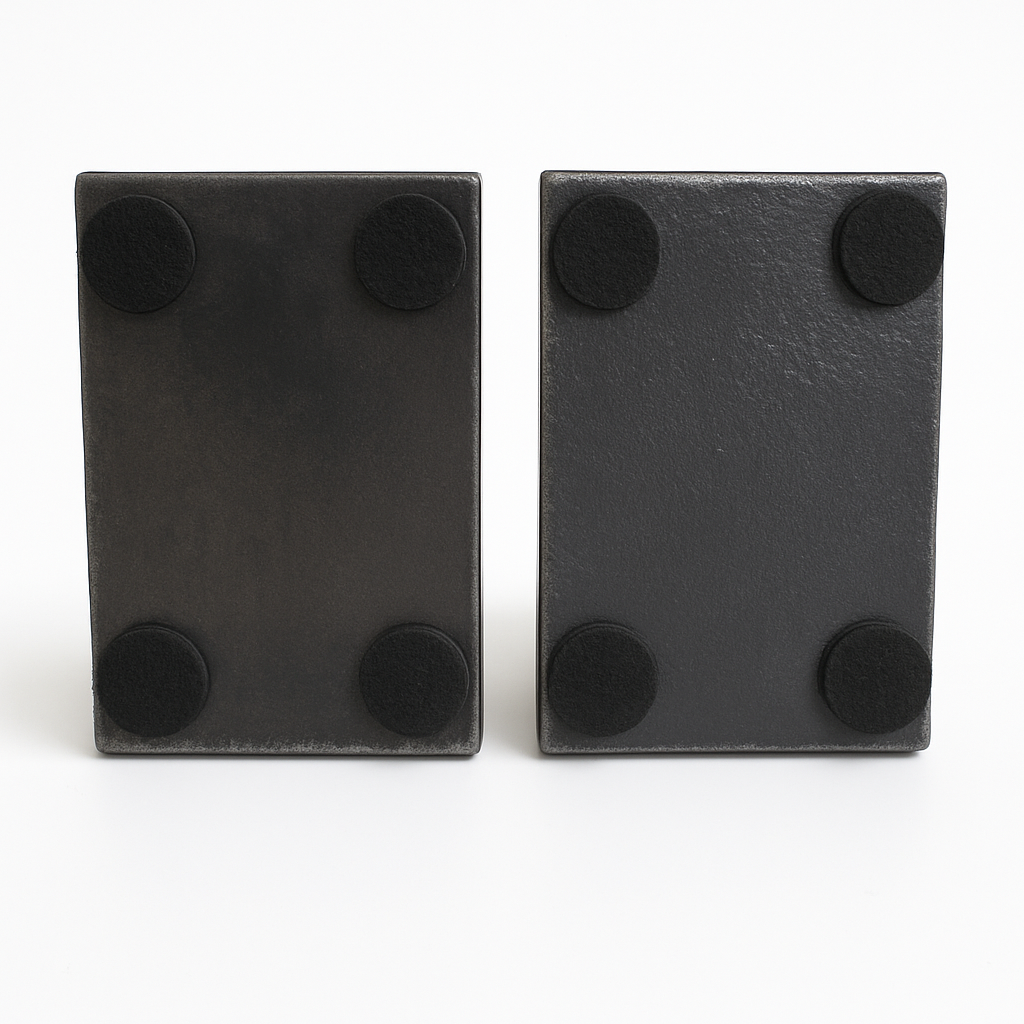 Heavy-Duty Recycled Steel Bookends with Dual Bolt Detail – Industrial, Handcrafted, Durable, Limited Edition