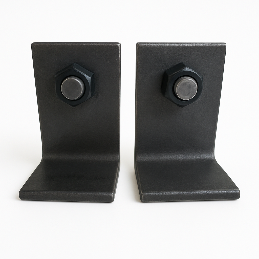 Heavy-Duty Recycled Steel Bookends with Bolt Detail – Industrial, Handcrafted, Durable, Limited Edition