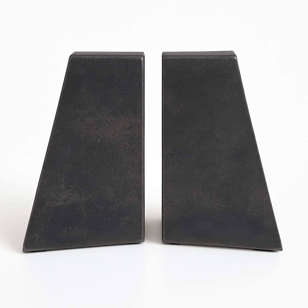 Heavy-Duty Channel Steel Bookends – Industrial, Recycled Metal, Handcrafted.