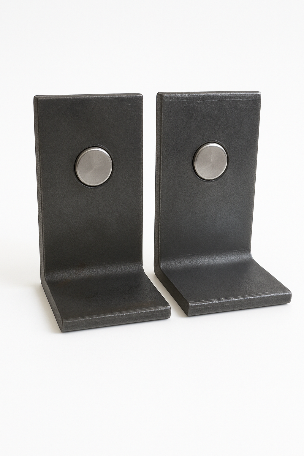 Heavy-Duty Recycled Steel Bookends with Bolt Detail – Industrial, Handcrafted, Durable, Limited Edition