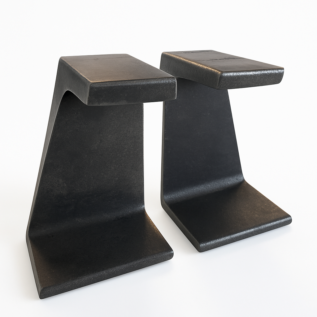 Heavy-Duty Channel Steel Bookends – Industrial, Recycled Metal, Handcrafted.